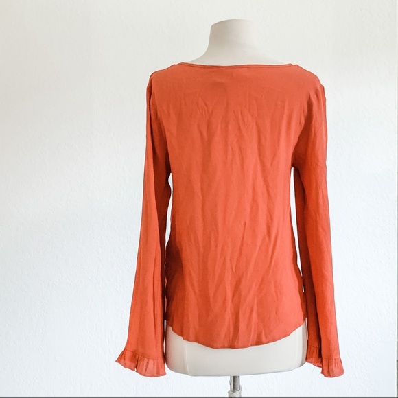 NWT SOMEDAYS LOVIN Burnt Orange Blouse - Picture 6 of 13